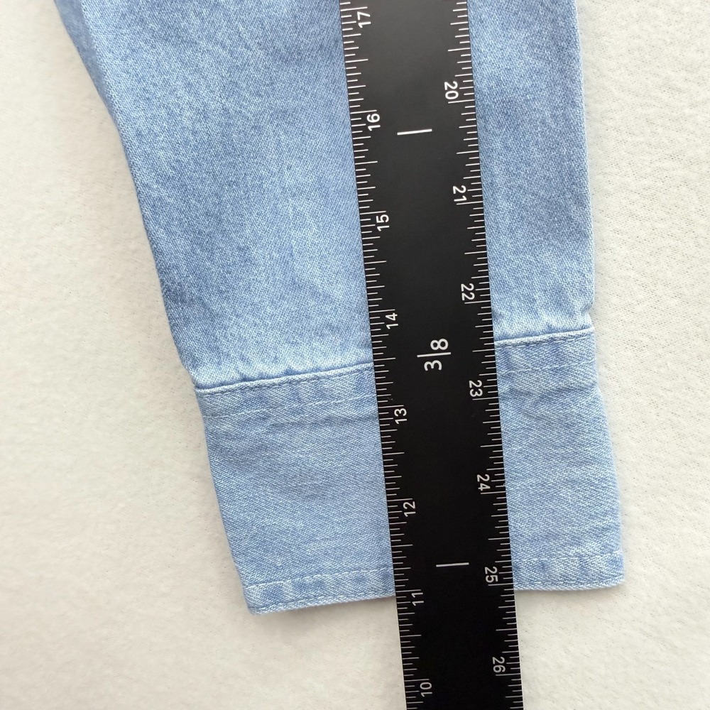 Vintage Bear-Back Guarantee Pioneer Seeds Chambray Work Shirt Small NWT USA Made - Picture 14 of 14